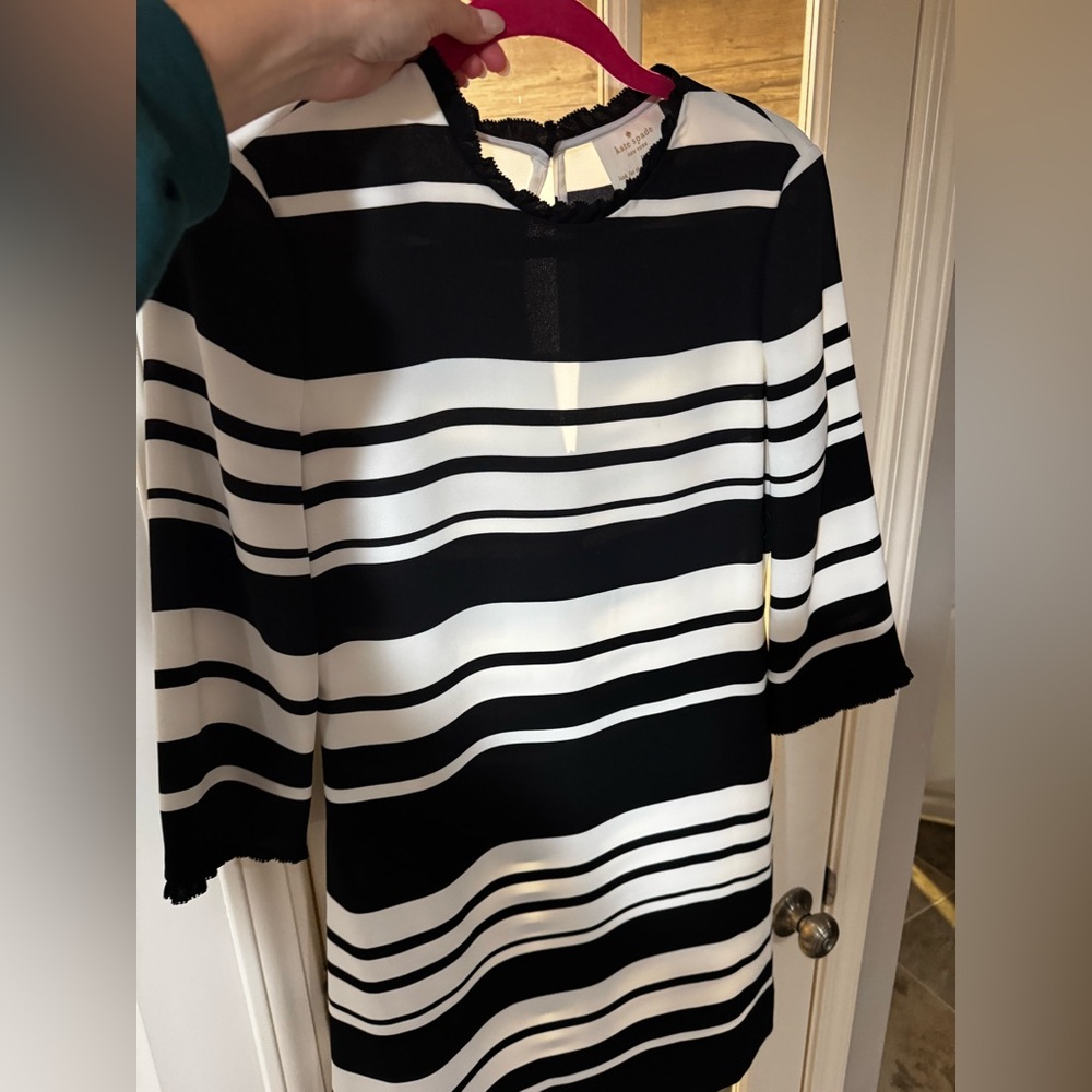 Kate Spade Black and White Striped Dress size 4
